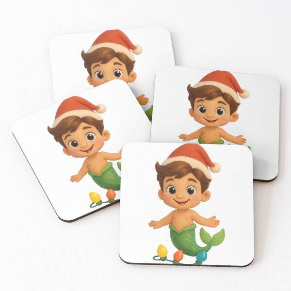 Item preview, Christmas Mermaid Boy designed and sold by Sillytoe.