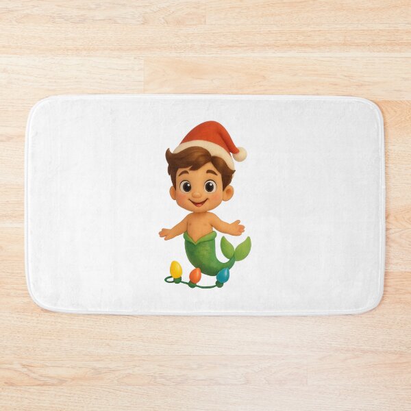 Item preview, Christmas Mermaid Boy designed and sold by Sillytoe.