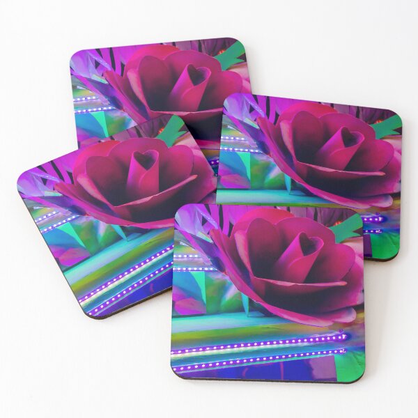 Item preview, Colorful Neon Rose Decoration With LED Lights on Festive Party Float Display designed and sold by Nmallia.