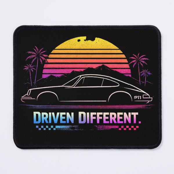 Item preview, Driven Different – 80s Retro Sunset Silhouette designed and sold by PrintHorizonD.