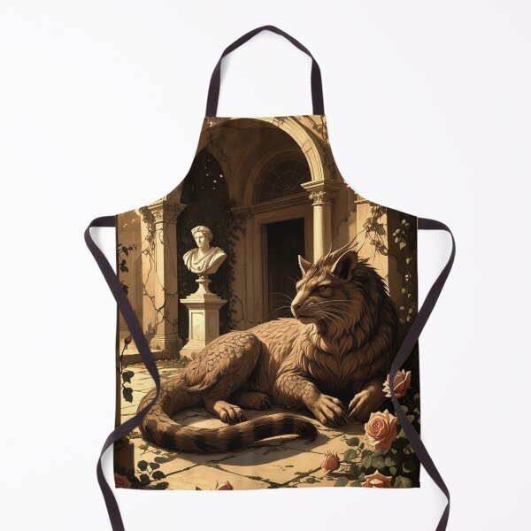 Item preview, Manticore in Forgotten Courtyard – Gothic Dark Academia Art designed and sold by semenol.