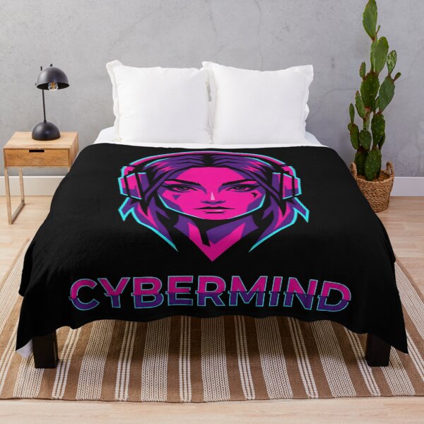 Item preview, Cybermind Neon Gamer Girl Synthwave Glitch designed and sold by MarCinu Art.