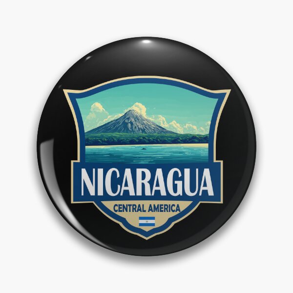 Item preview, Nicaragua Illustration Retro Badge designed and sold by KrisSidDesigns.