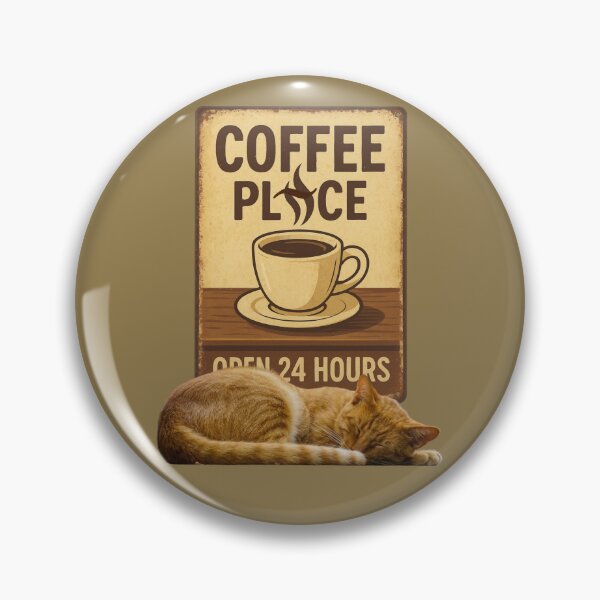 Item preview, Open 24 Hours-coffee, cat designed and sold by joztees.