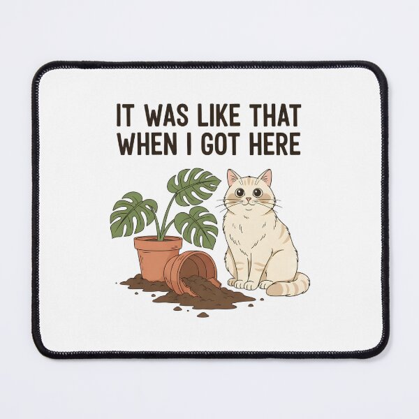 Item preview, Funny Guilty Cat Broken Monstera Plant designed and sold by Kvarny.