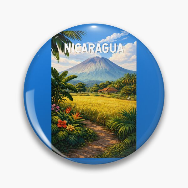 Item preview, Nicaragua Illustration Travel Art Vintage designed and sold by KrisSidDesigns.