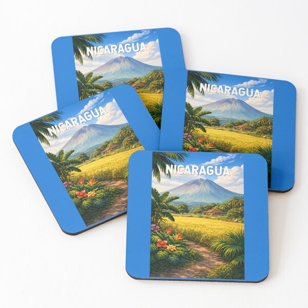 Item preview, Nicaragua Illustration Travel Art Vintage designed and sold by KrisSidDesigns.