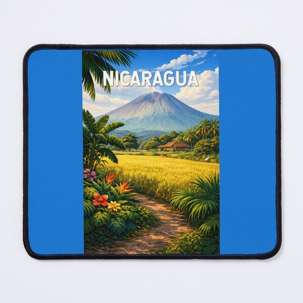 Item preview, Nicaragua Illustration Travel Art Vintage designed and sold by KrisSidDesigns.