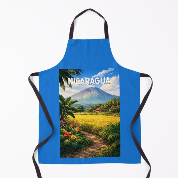 Item preview, Nicaragua Illustration Travel Art Vintage designed and sold by KrisSidDesigns.