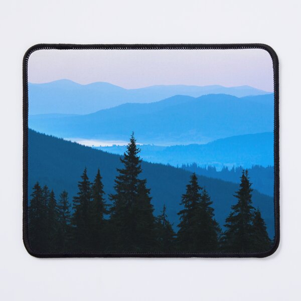 Item preview, Blue Misty Mountains – Layered Ridge Sunrise Landscape designed and sold by LRPhotoart.