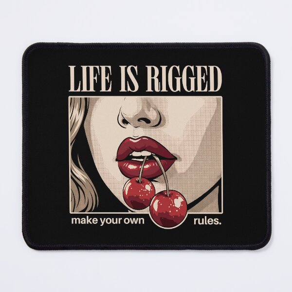 Item preview, Life is Rigged Make Your Own Rules - Pop Art Cherry Lips designed and sold by AnAzArt.