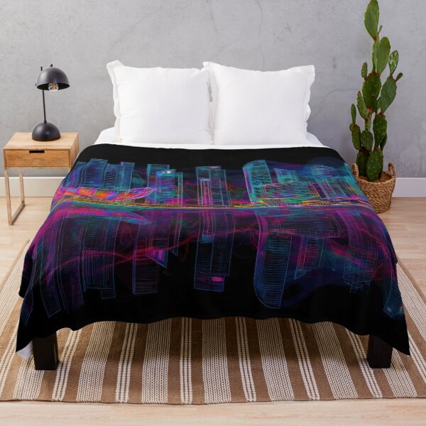 Item preview, Singapore Futuristic Neon Skyline - Full Spectrum designed and sold by SkylineVistas Designs.