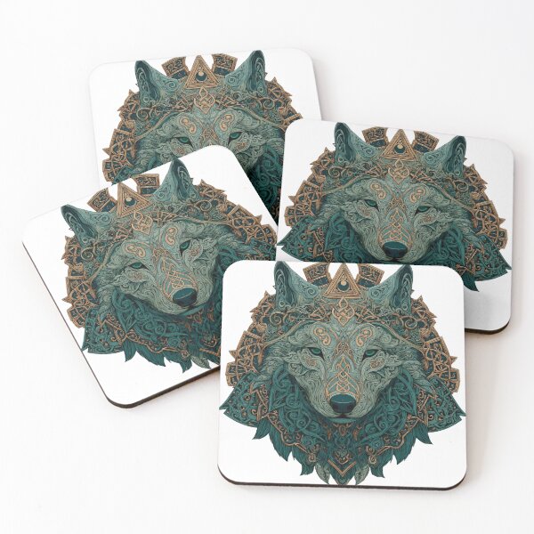 Item preview, Ornate Wolf Head with Artistic Details designed and sold by Art Signature.
