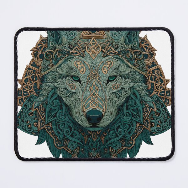 Item preview, Ornate Wolf Head with Artistic Details designed and sold by Art Signature.