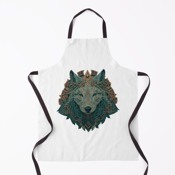 Item preview, Ornate Wolf Head with Artistic Details designed and sold by Art Signature.