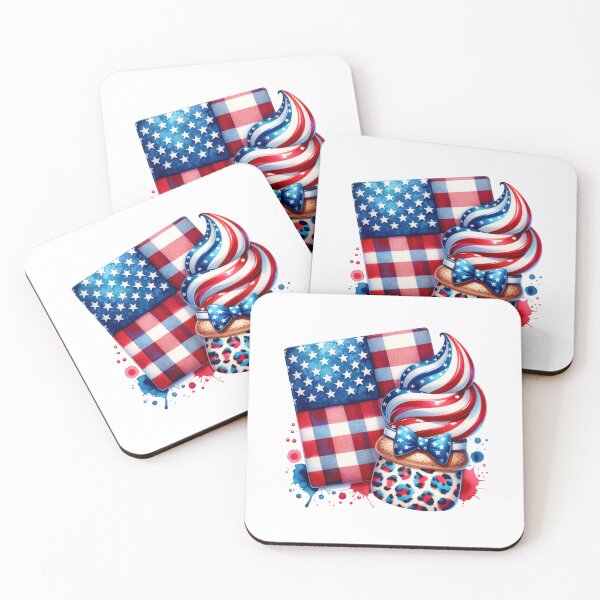 Item preview, USA Flag Ice Cream Pride - 4th of July Patriotic Treat designed and sold by FuzionRaptor.