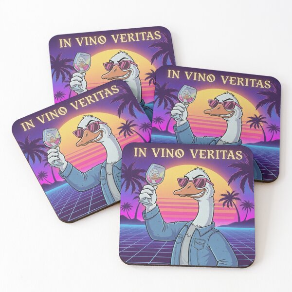 Item preview, In Vino Veritas Retro Wine Goose Art designed and sold by crazygoose30.