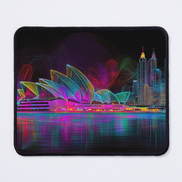 Item preview, Sydney Futuristic Neon Skyline - Full Spectrum designed and sold by SkylineVistas Designs.