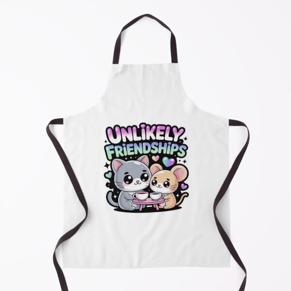 Item preview, Unlikely Friendships Cat and Mouse T-Shirt – Cute Kawaii Tea Time Animal Gift for Best Friends & Cat Lovers designed and sold by GemBob Creations.