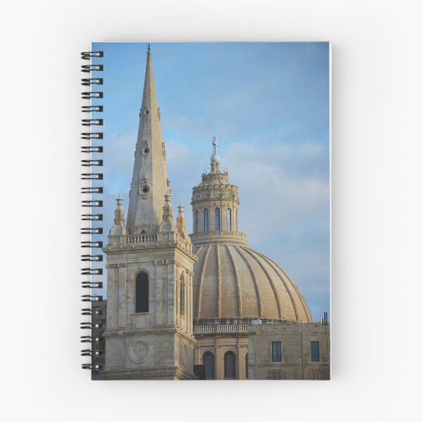 Item preview, Baroque Church Dome and Bell Tower in Valletta Malta – Historic Architecture Travel Photo designed and sold by tiazre.