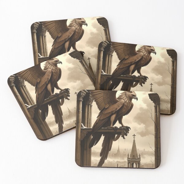 Item preview, Harpy in Gothic Bell Tower – Moody Dark Academia Art designed and sold by semenol.