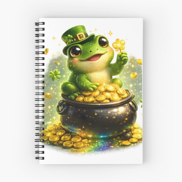 Item preview, Cute Lucky Frog 3D St Patricks Day Pot of Gold designed and sold by Inkoro.