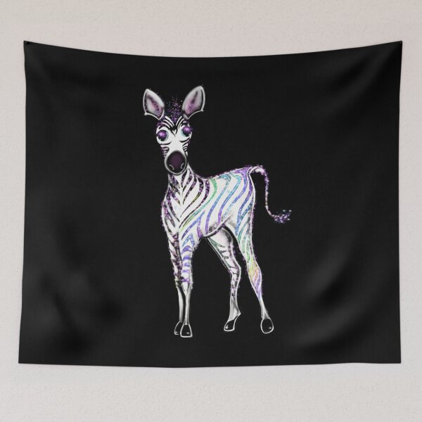 Item preview, Cute Zebra , Sparkling zebra , glittery zebra , colorful rainbow zebra , fun Zebra illustration  designed and sold by hollycooper.
