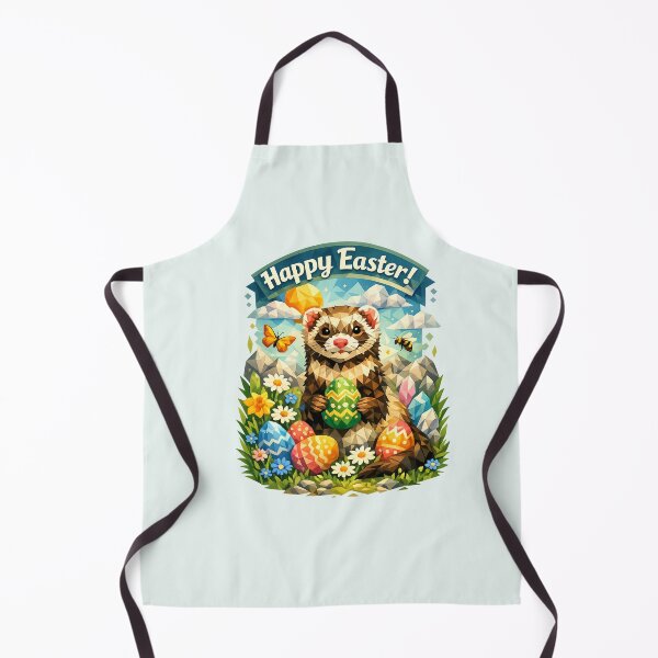 Item preview, Ferret Easter Spirit – GeoWild Spring Wildlife Art designed and sold by GeoWild Designs.