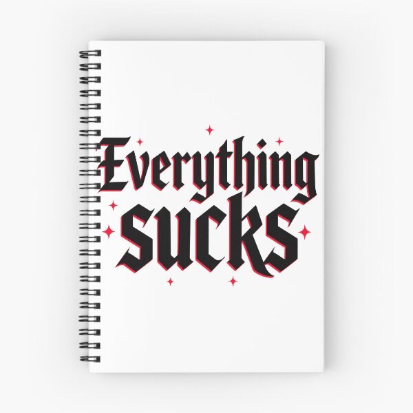 Item preview, Every thing Sucks y2k sticker text designed and sold by Pink-Tri-Pix.