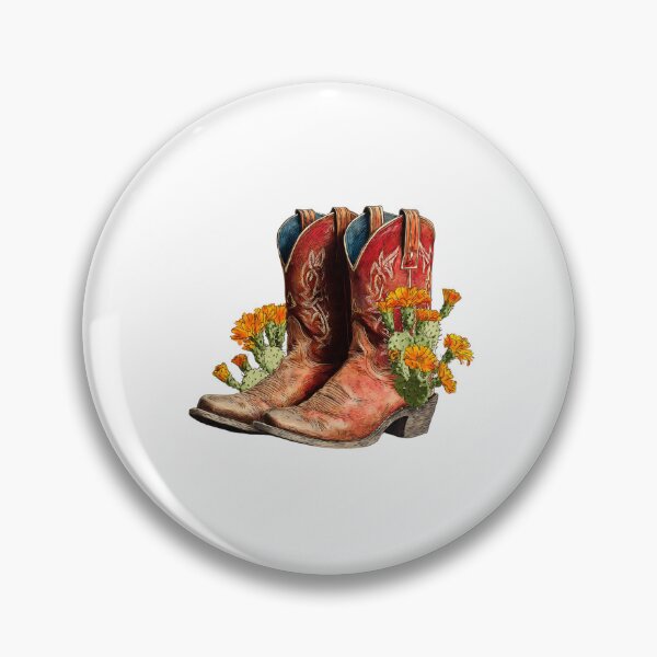 Item preview, Cowboy Boots with Wildflowers designed and sold by Art Signature.
