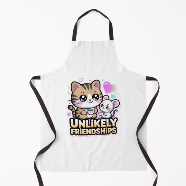 Item preview, Unlikely Friendships Cat and Mouse T-Shirt – Cute Kawaii Tea Time Animal Gift for Best Friends & Cat Lovers designed and sold by GemBob Creations.