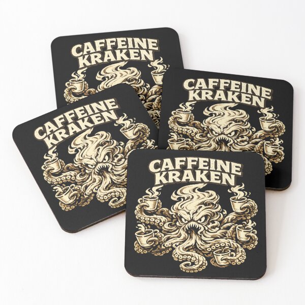 Item preview, Caffeine Kraken – Powerful Coffee Monster designed and sold by SidTastic .