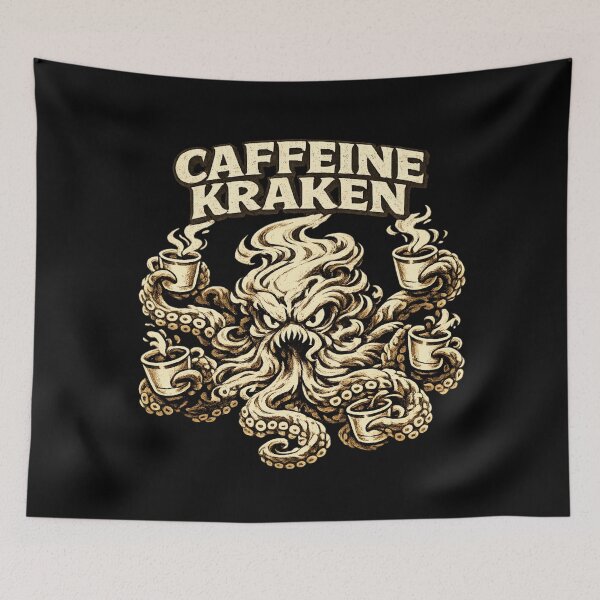 Item preview, Caffeine Kraken – Powerful Coffee Monster designed and sold by SidTastic .