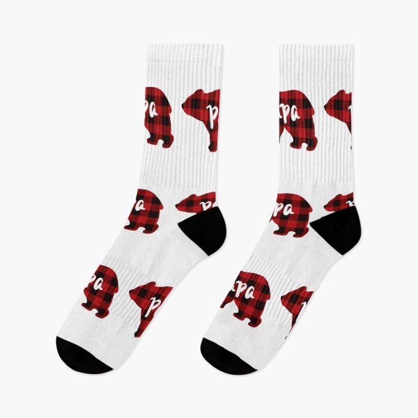 Item preview, Papa Bear, rustic up north design,  Country classic Red and Black Buffalo plaid pattern designed and sold by hollycooper.