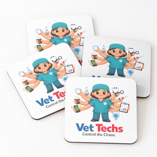 Item preview, Vet Techs Control the Chaos – Cute Veterinary Technician Multi-Tasking Design designed and sold by Bettybee00.
