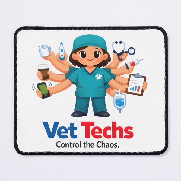 Item preview, Vet Techs Control the Chaos – Cute Veterinary Technician Multi-Tasking Design designed and sold by Bettybee00.