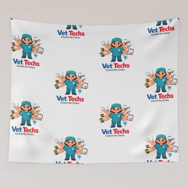 Item preview, Vet Techs Control the Chaos – Cute Veterinary Technician Multi-Tasking Design designed and sold by Bettybee00.
