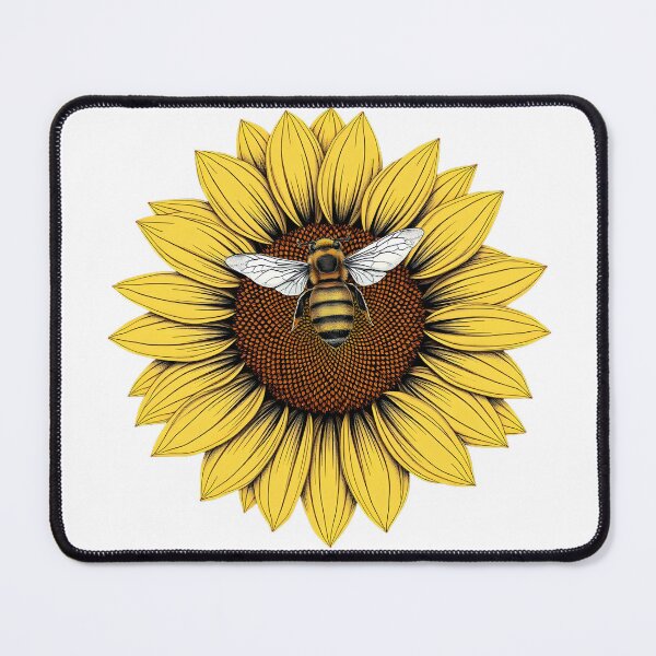 Item preview, Vintage Sunflower and Honey Bee Illustration designed and sold by PEAROVA.