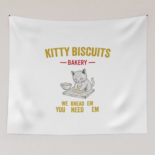 Item preview, Kitty Biscuits Bakery - We Knead Em You Need Em designed and sold by PrintAtelier.