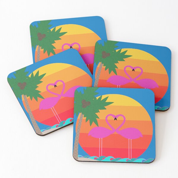 Item preview, Palm Springs Flamingos in Love designed and sold by writebythepond.
