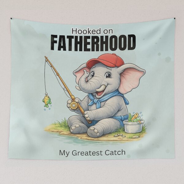 Item preview, Hooked on Fatherhood My Greatest Catch | Fathers Day Fishing designed and sold by skkyfaithArtz.
