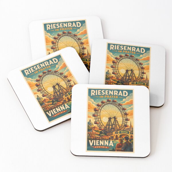 Item preview, VIENNA - PRATER FERRIS WHEEL - Retro + Vintage Greetings designed and sold by Earth Celebration Designs.