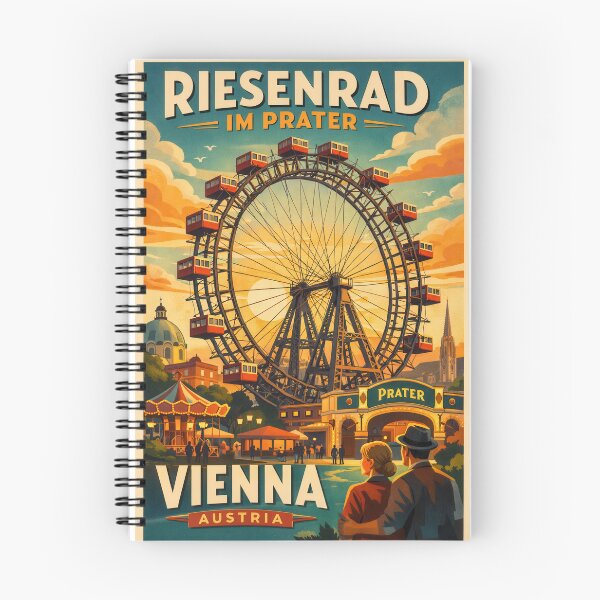 Item preview, VIENNA - PRATER FERRIS WHEEL - Retro + Vintage Greetings designed and sold by Earth Celebration Designs.