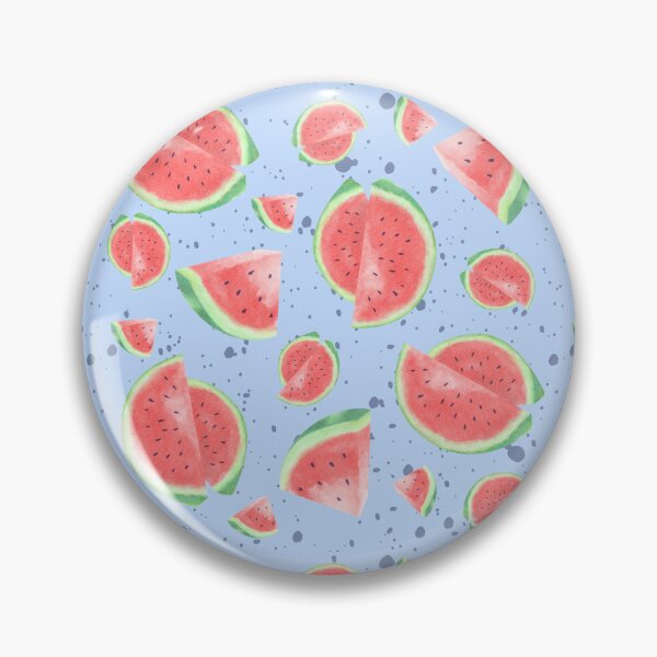 Item preview, Watermelon Pattern Light Blue Background Summer Print designed and sold by ApricityPhrases.