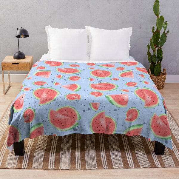 Item preview, Watermelon Pattern Light Blue Background Summer Print designed and sold by ApricityPhrases.