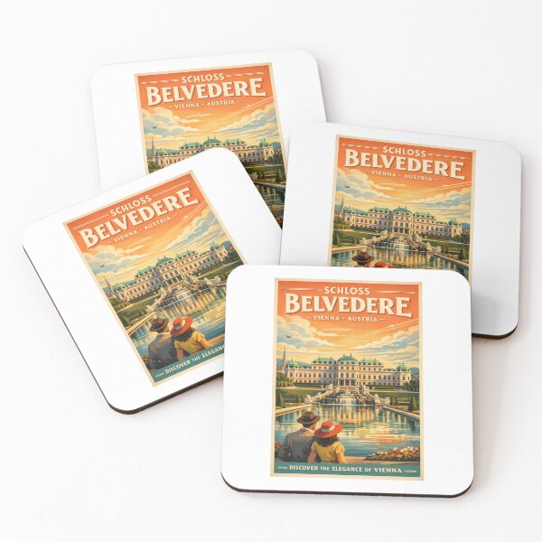 Item preview, VIENNA - BELVEDERE CASTLE - Retro + Vintage Greetings designed and sold by Earth Celebration Designs.