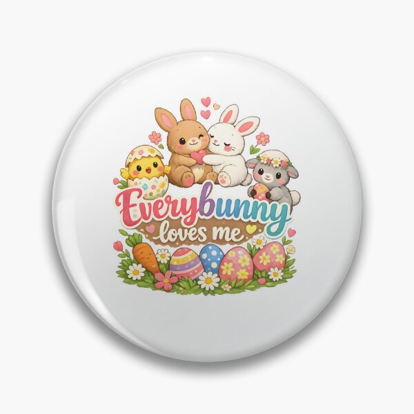 Item preview, Everybunny Loves Me Cute Kawaii Easter Bunnies Chick and Lamb designed and sold by Supergrafix07.