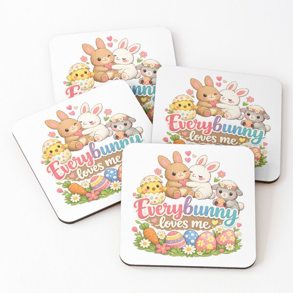 Artikelvorschau, Jeder liebt mich! Niedliche Kawaii-Osterhasen, Küken und Lamm entworfen und verkauft von Supergrafix07.
