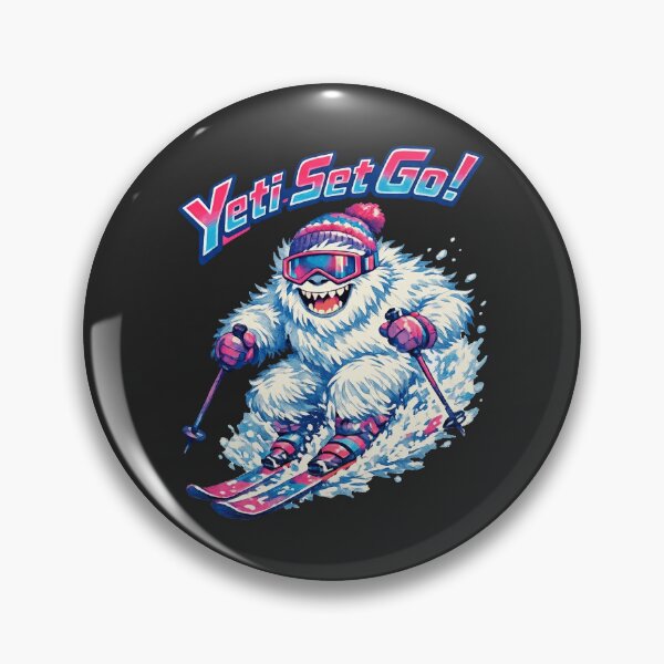 Item preview, Yeti Set Go! - Retro 80s Skiing Yeti designed and sold by DigitalGlade.