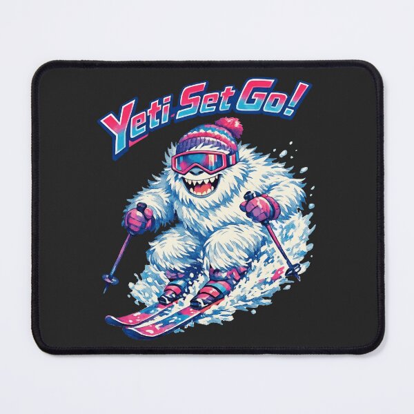 Item preview, Yeti Set Go! - Retro 80s Skiing Yeti designed and sold by DigitalGlade.